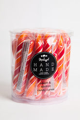 Candy Cane Large: Peach & Apricot (170mm) (Red & Orange Stripes)
